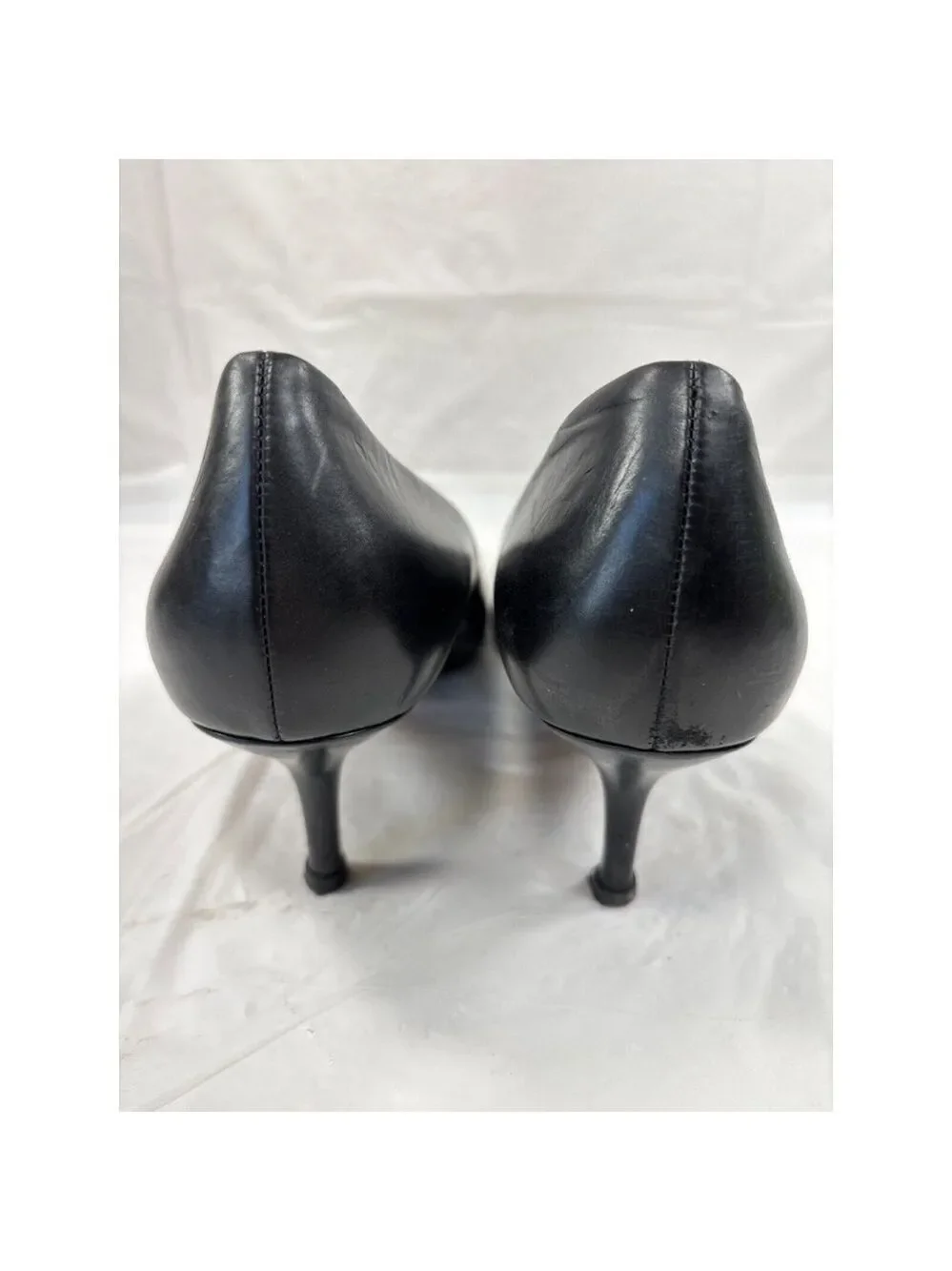 VIA SPIGA ITALY Size 11 N Classic Black ALL Leather Heels Pumps Shoes
